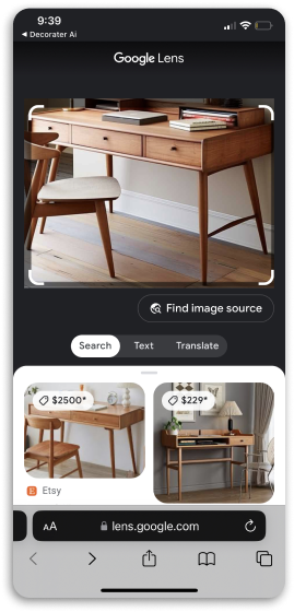 decorators ai mobile view